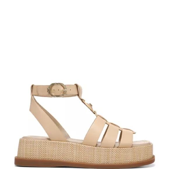 NEW Sam Edelman Naima Platform Fisherman Sandal Natural Tan 9 - Picture 2 of 13